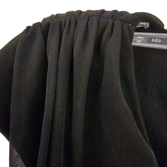 Draped Black Whimsigoth Witchy Goth Party Dress By Collection Dressbarn Size 14 - Picture 6 of 12